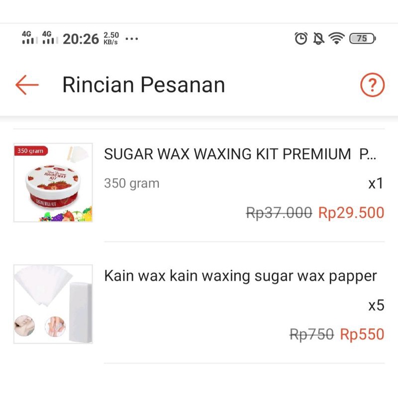 PRELOVED WAXING KIT/ SUGAR WAX