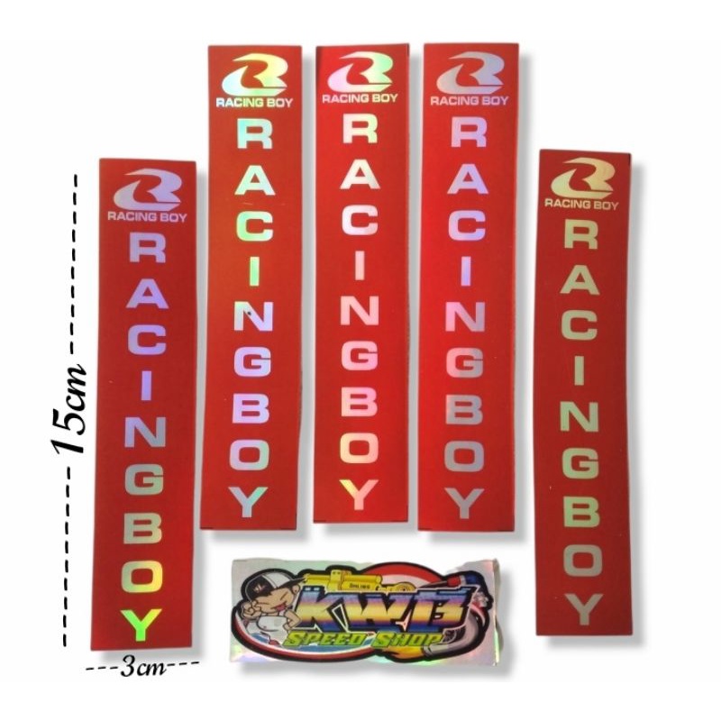 Sticker rcb racing boy hologram sticker bottom rcb sticker shock rcb hologram per 1pcs 1 biji