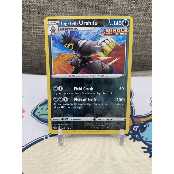 Pokemon TCG English Single Strike Urshifu Reverse Holo Chilling Reign