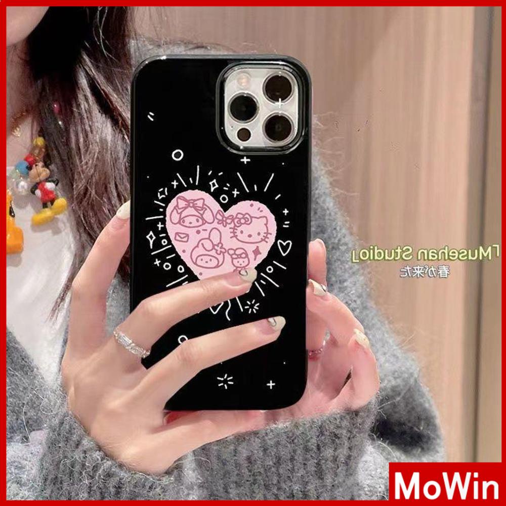 iPhone Case Silicone Soft Case Black Candy Case Big Hole Camera Protection Shockproof Pink Heart Cartoon Cute Style For iPhone 13 Pro Max iPhone 12 Pro Max iPhone 11 iPhone 7  Plus