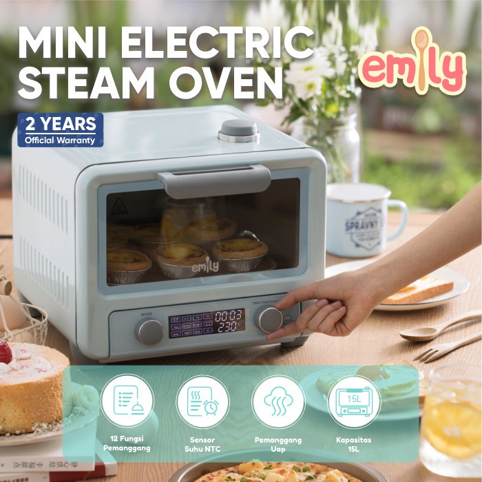 Emily ETO-15201 Mini Electric Steam Oven 15L | Oven Listrik