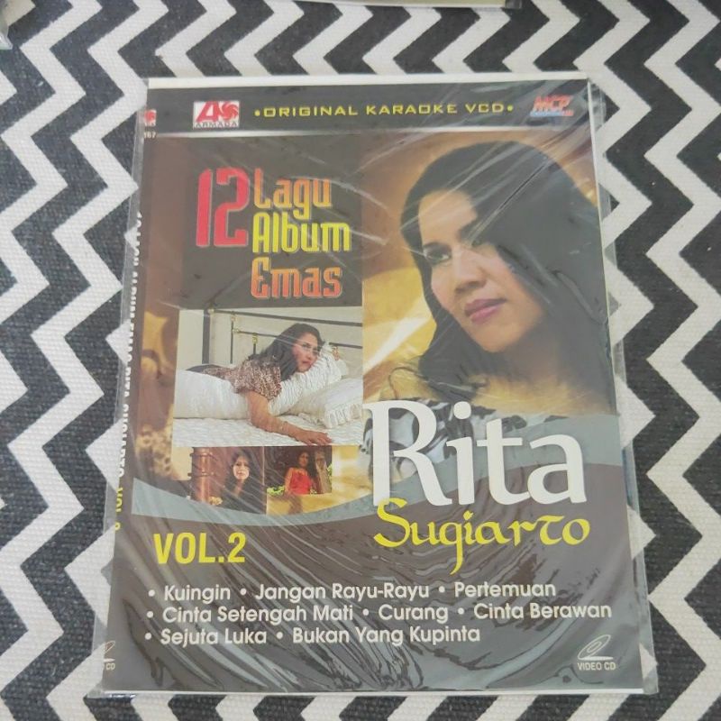 VCD KARAOKE ORIGINAL 12 LAGU ALBUM EMAS RITA SUGIARTO VOL.2