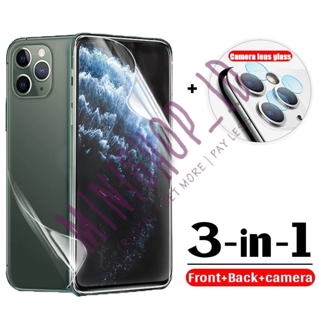 IPHONE 11 PRO MAX HYDROGEL FULL COVER BODY 3 IN 1 SCREEN