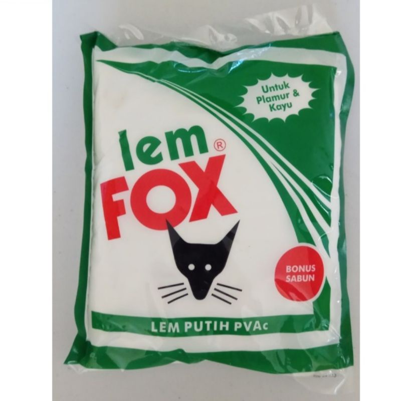 

Lem Fox Putih bungkus Hijau 800gram. Lem serbaguna perekat kayu , triplek , kertas, plamir plamur