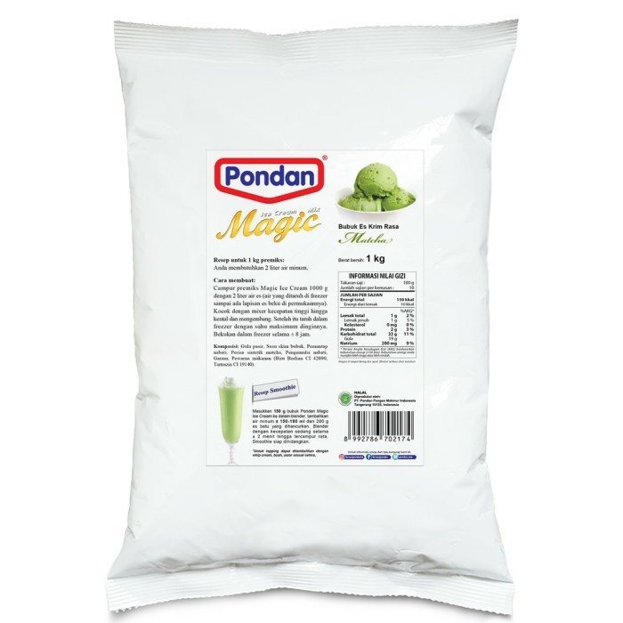 

BISA COD Bahan EsKrim Pondan Matcha 1kg / Rasa Greentea