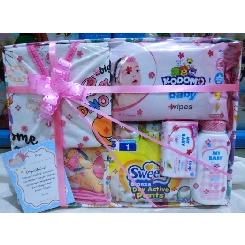 HAMPERS BAYI/kado bayi baru lahir FREE KARTU UCAPAN/parsel bayi/sambang bayi