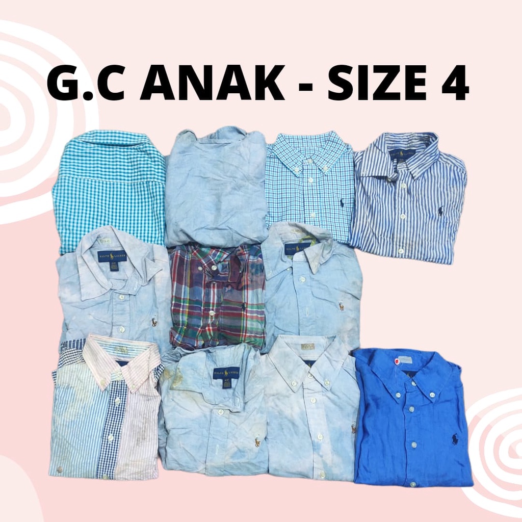 Reject Grade C Kemeja Anak random merk SIZE 2 - 8 tahun