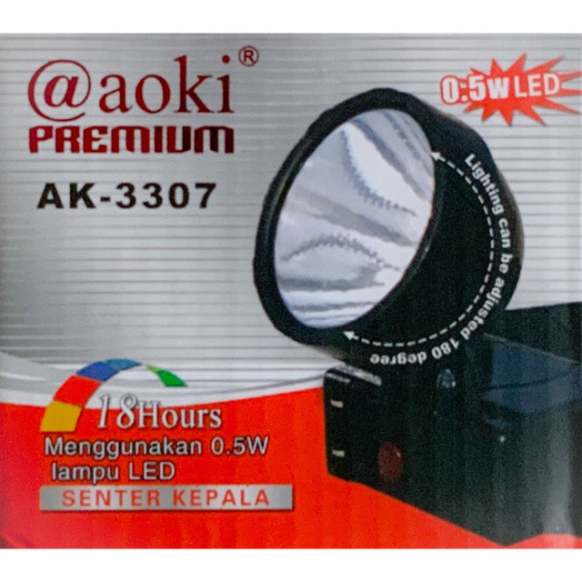 Senter Kepala/ Head Lamp LED Aoki AK-3307