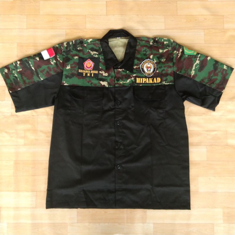 BAJU / KEMEJA HIPAKAD SIZE M-4XL LENGAN PENDEK BAHAN DRILL KOMBINASI