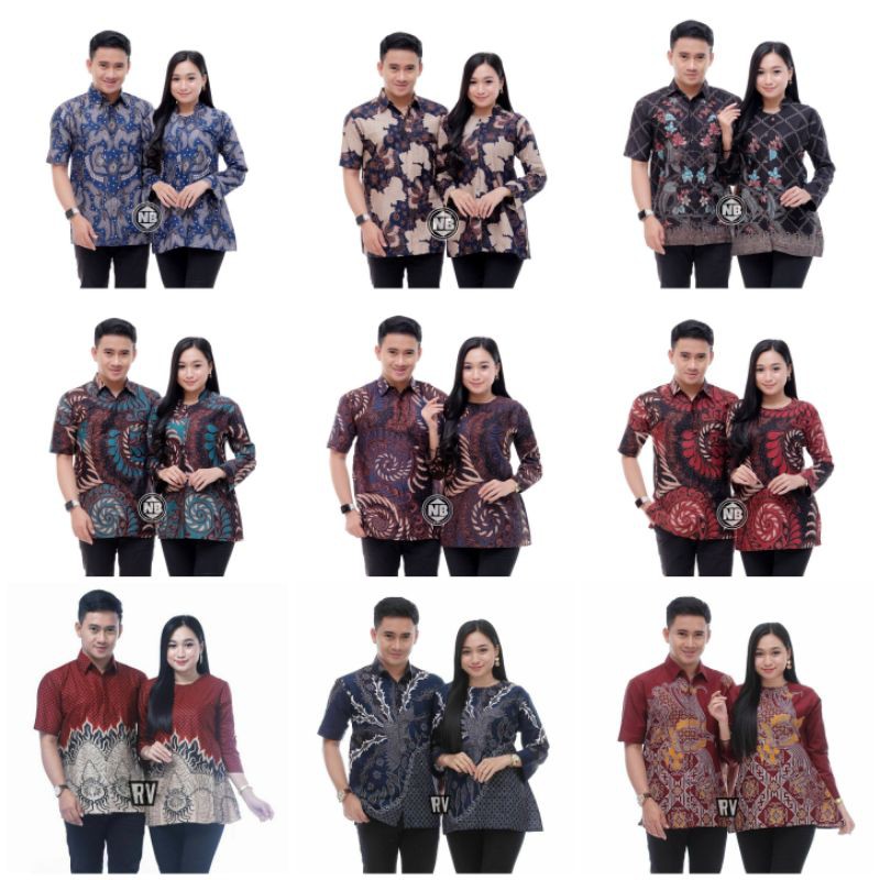 couple batik Batik masa kini Batik modern 2022 atasan wanita kerja size M.L.XL.XXL ori batik Pekalongan RLJAYA BATIK SOLO BATIK AZMIL