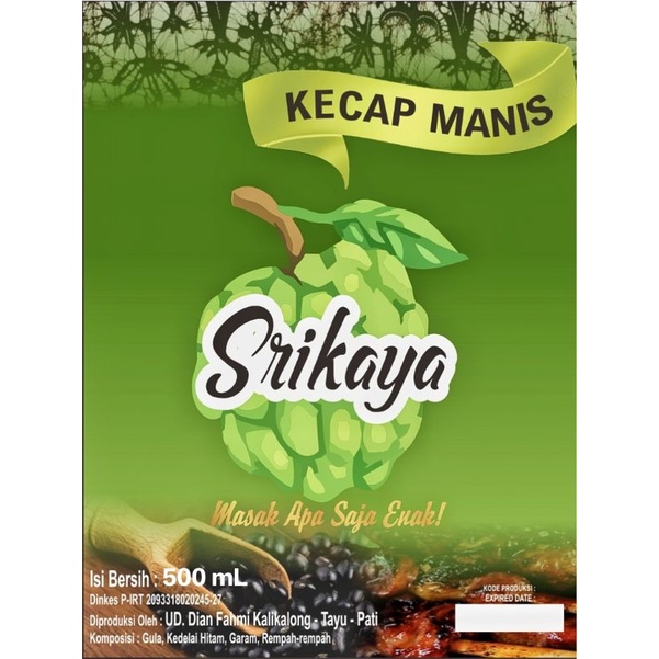 

Kecap Manis SRIKAYA Standing Pouch 500 ml