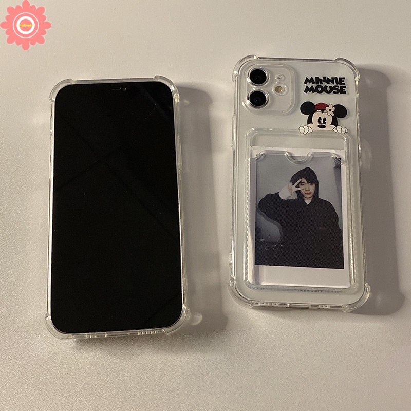 Casing Soft Case Tpu Transparan + Slot Kartu Untuk IPhone 11 / 12 / 13 Pro MAX / 8plus / 7plus / 7 / 8 / 6 / 6s + / XR / X / XS MAX / SE 2020