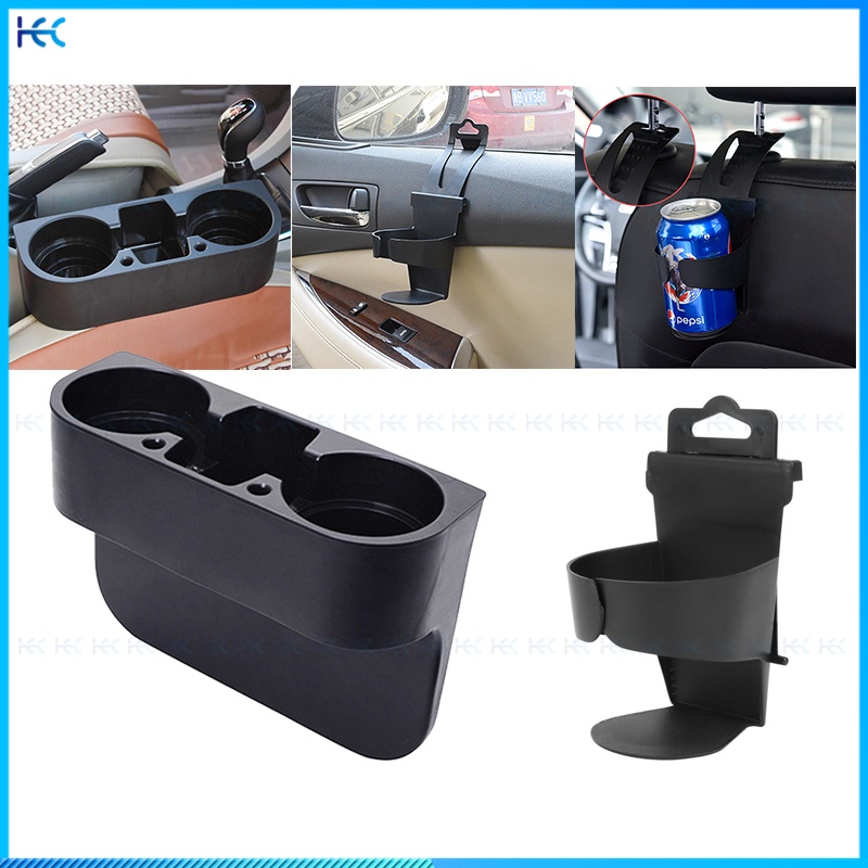 Set Holder Botol Minuman Universal Warna Hitam Untuk Pintu Mobil / Truk