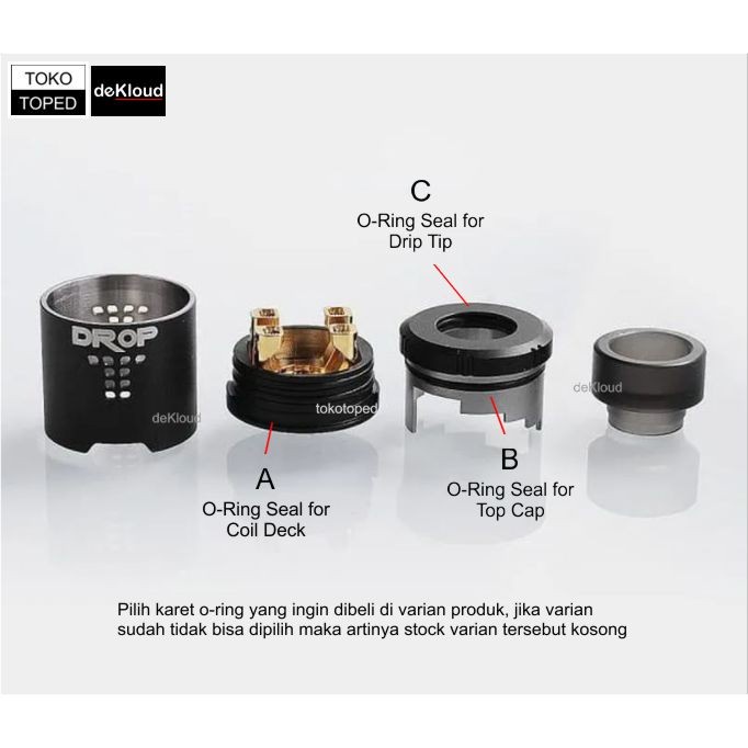 Black O-Ring Seal for DROP RDA | karet silicon oring