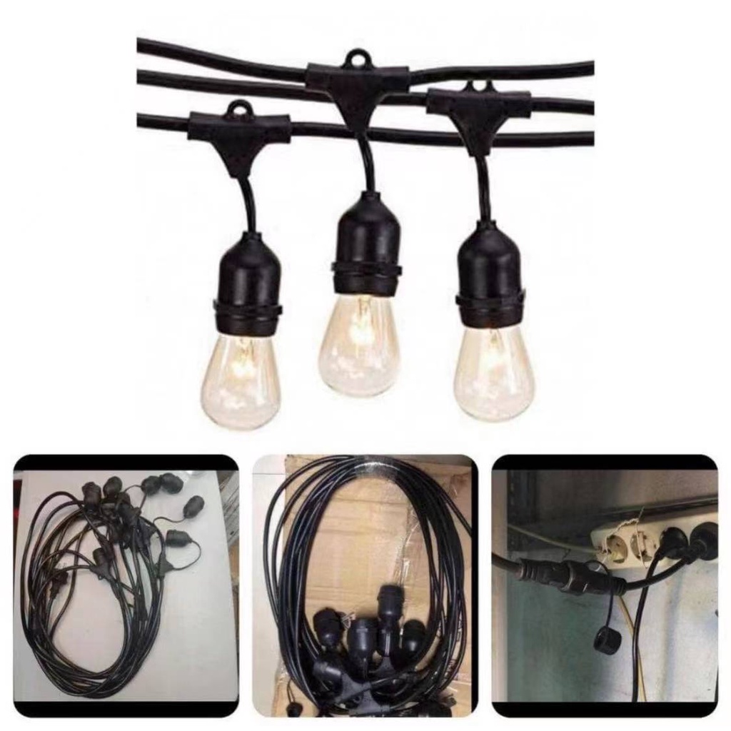 kabel Fitting 10M 10Fitting Lampu Outdoor /String Light/Fitting Outdoor