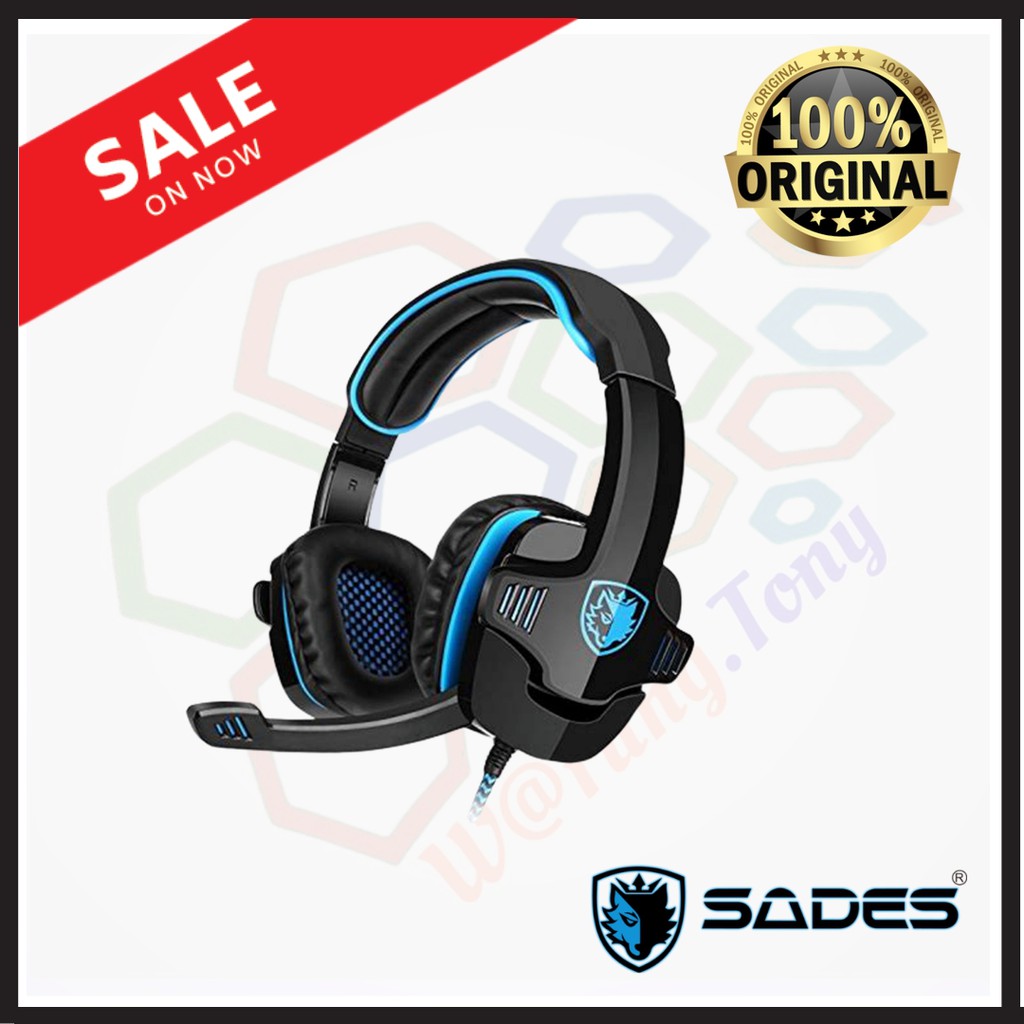 Jual Original Sades Sa Gaming Headset Gaming Headphone Usb For Pc Notebook Red Shopee