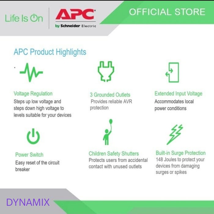 Stavolt APC LSW1200-IND 1200VA AVR / Stabilizer / Stavol + surge protector GARANSI RESMI | travo | Stabiliser Bukan UPS