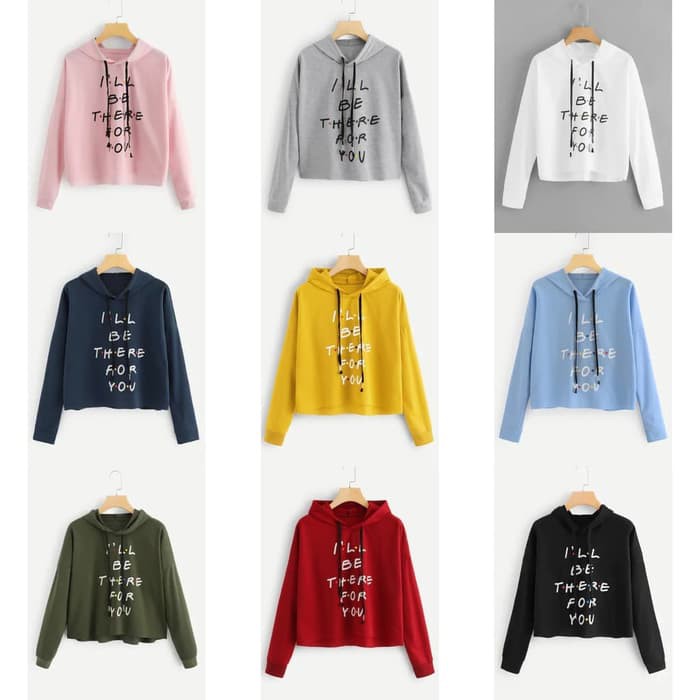 Bess - Sweater Hoodie Crop Murah / Sweater Hoodie Crop I BE THERE