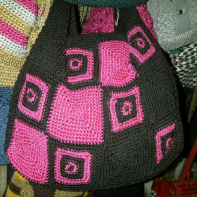 Tas Rajut Kerja / Hobo Bag Ukuran Besar Harga Murah