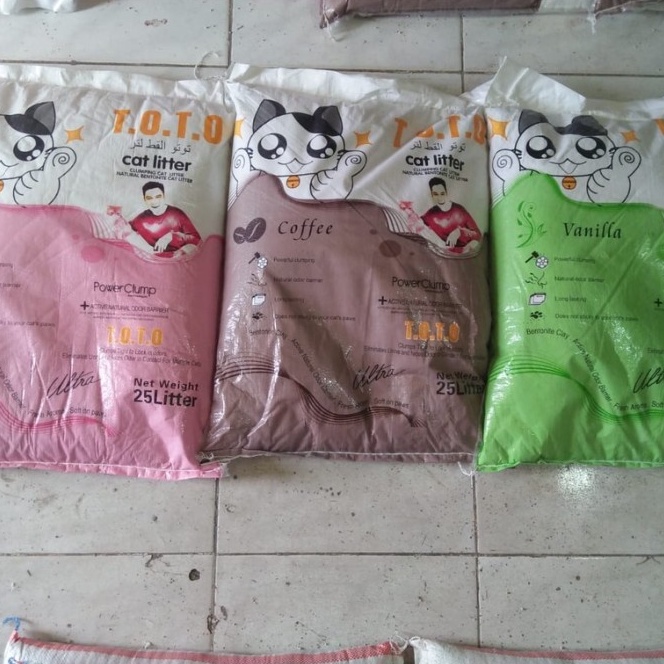 PASIR KUCING TOTO 20KG PREMIUM GUMPAL WANGI