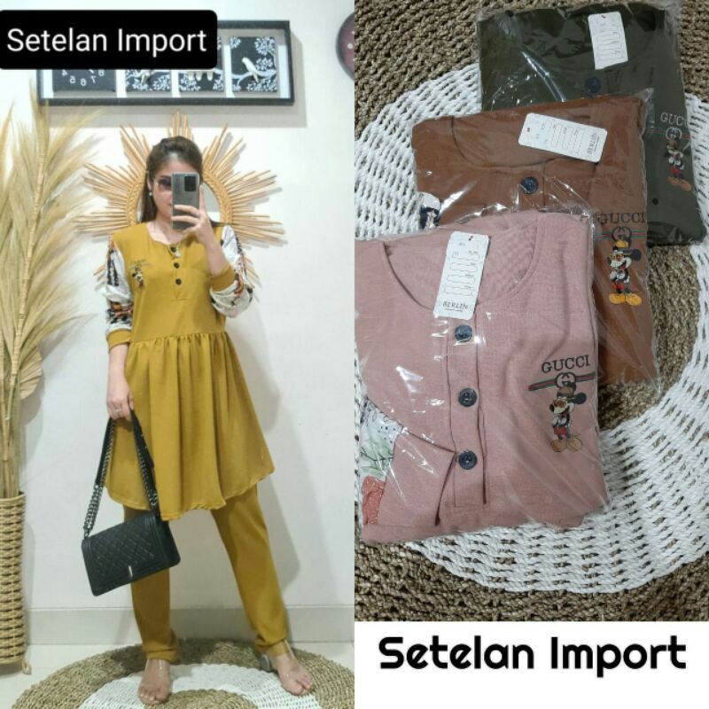 SETELAN IMPOR GUCCI/SET WANITA IMPOR