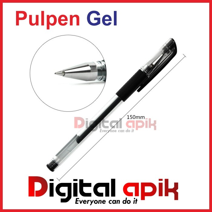 

Pulpen Gel Hitam Pena Alat Tulis Pen 0.5mm Bagus