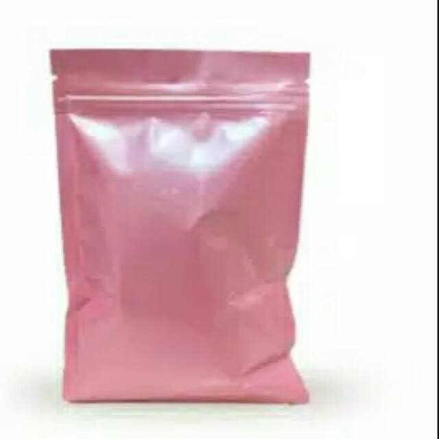 10x15 cm Pink Glossy Kantong Masker Packaging Bubuk UMKM