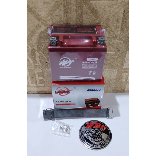 Paket Aki Kering Suzuki Satria FU 150 Wilwood plus Karet Sabuk Aki SATRIA FU