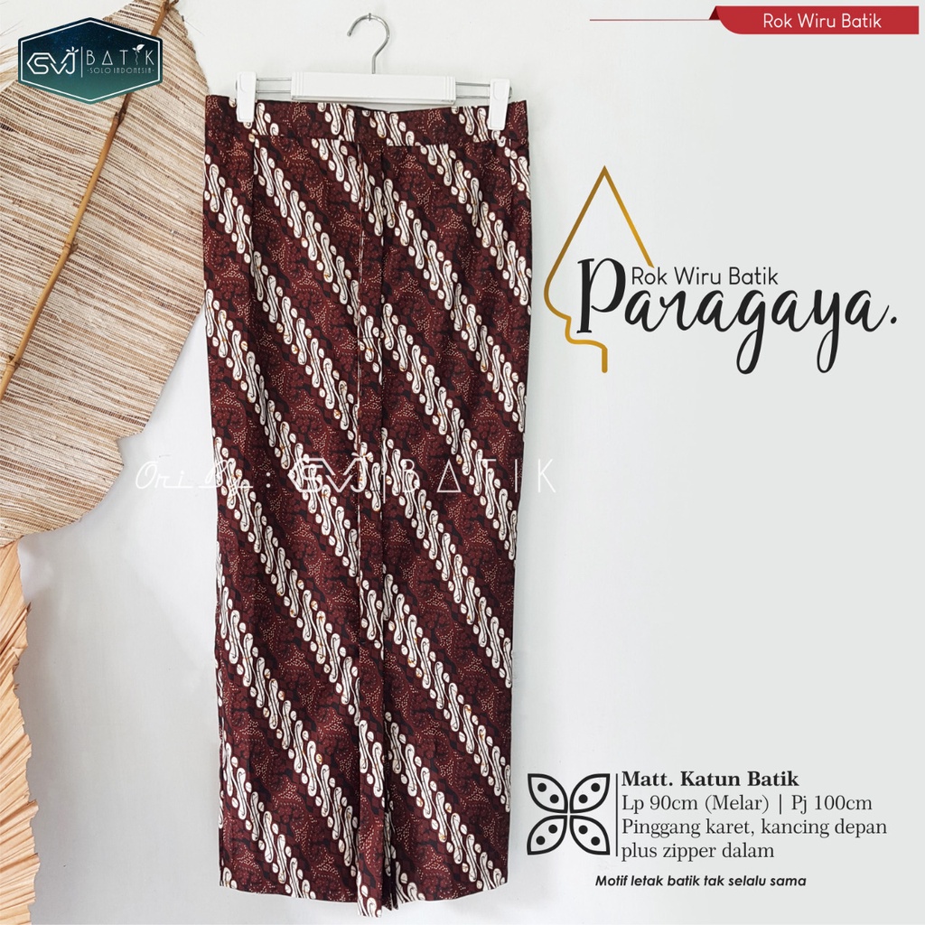 ROK WIRU SPAN JARIK MOTIF BATIK SOLO SIDOMUKTI CHAKRAPANI, TRUNTUM PARANGHQ ORI BRAND SVJ BATIK SOLO-WIRU PARAGAYA