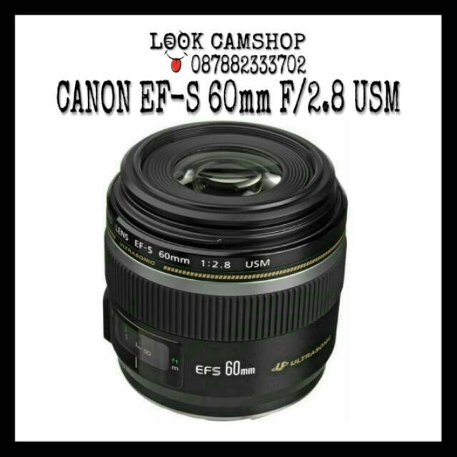 LENSA KAMERA DSLR CANON EF-S 60mm 60 F2.8 MACRO USM