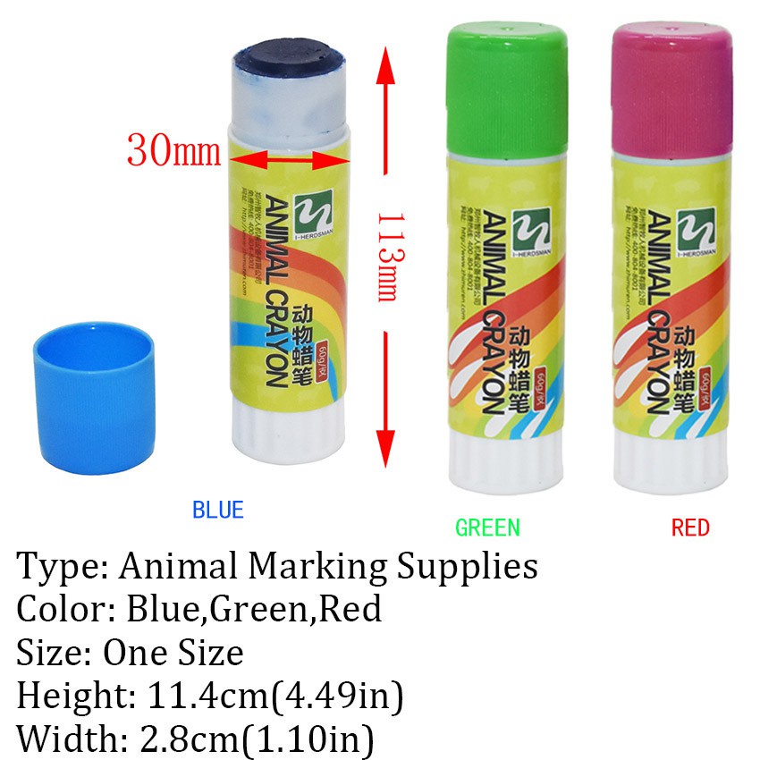 KERAYON Label Untuk Menandai Hewan Yang Sudah Di Vaksin/ di Injeksi Warna Mencolok Tidak Berbau dan Tidak menimbulkan Iritasi FEZONE