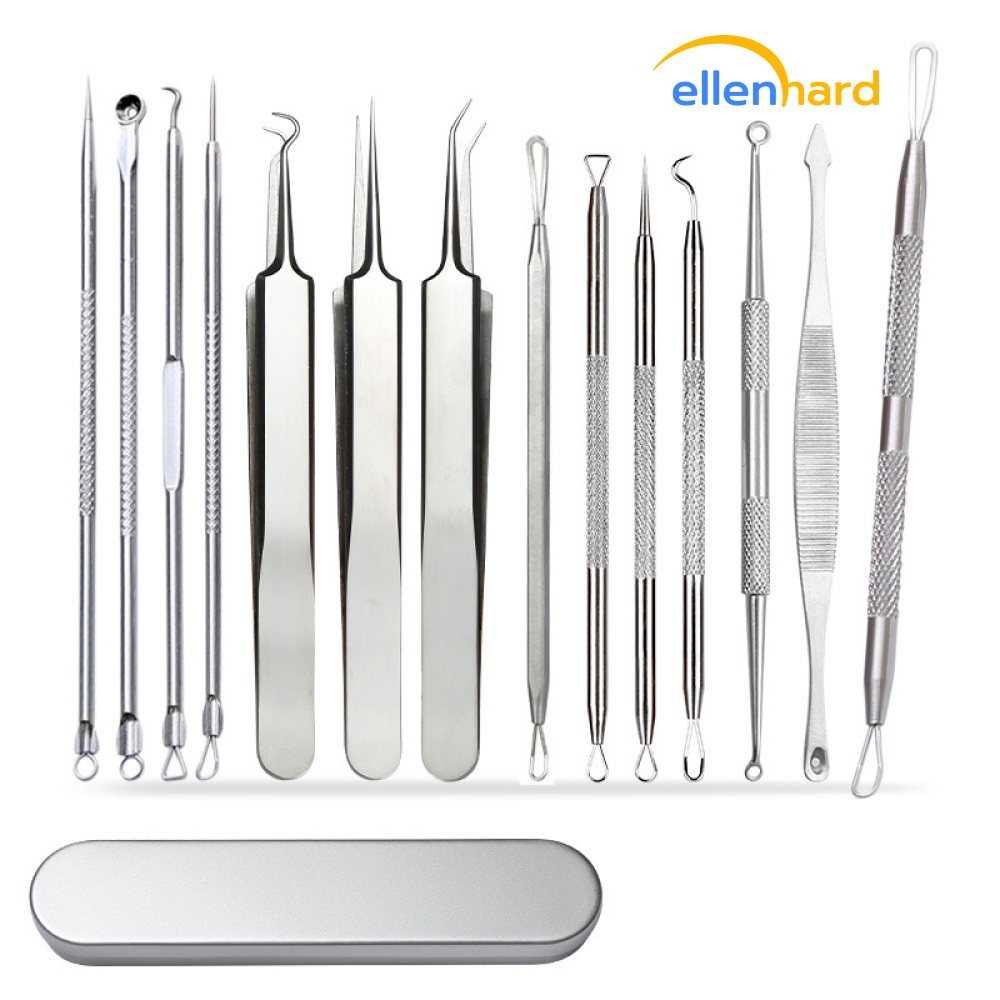 Alat Komedo dan Jerawat 1 Set Pinset Pengangkat Komedo Ampuh Stainless 14Pcs