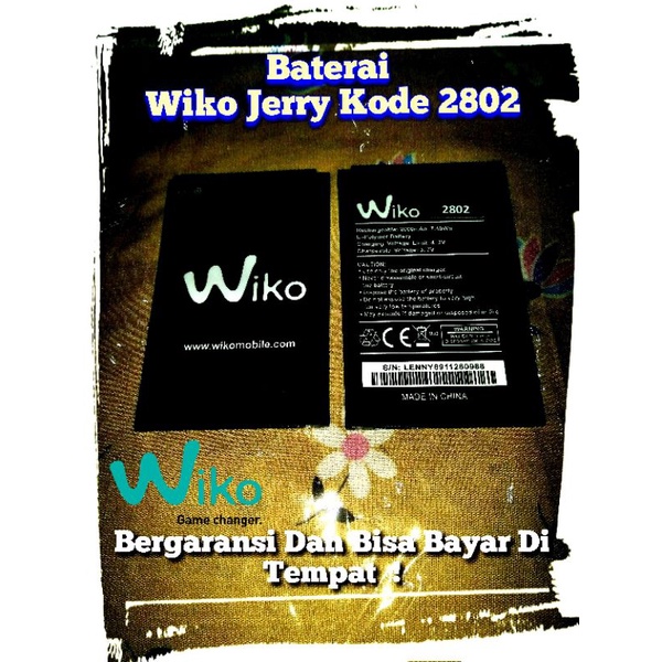 Baterai Wiko Jerry Kode 2802