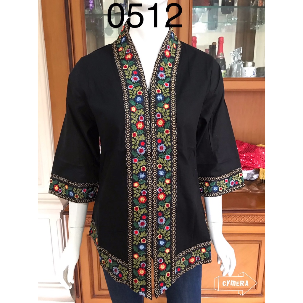 Kebaya alexuez hitam bordir 0512 /kebaya encim premium