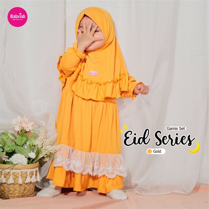 Babyjab Gamis Set Eid Series Anak Bayi - Baby Jab Setelan Jilbab Anak Perempuan 1 2 4 5 6 Tahun