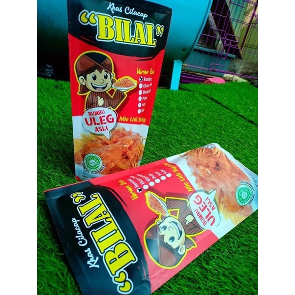 

Mi lidi dan Mi gepeng “Bilal” Bumbu basah Khas Cilacap, Kemasan Pouch