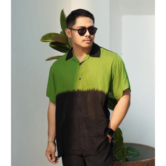 Jual Bowling Shirt Green Pattern (UNISEX) Shopee Indonesia
