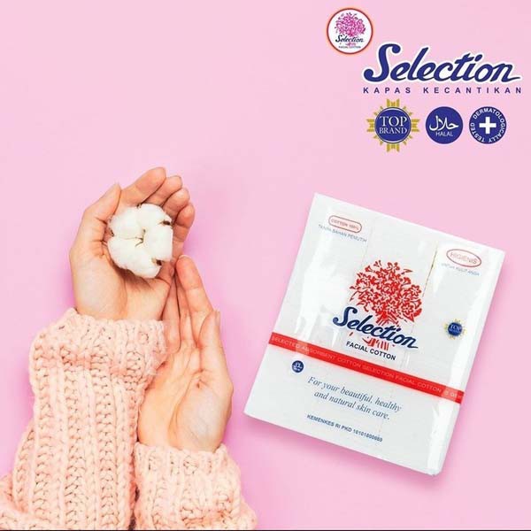 Selection Facial Cotton - Kapas Wajah - 35 gram (kecil)