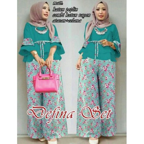 DeltaRN Defina Set Tosca Fashion Muslim Setelan HIjab Terbaru Busana Muslim