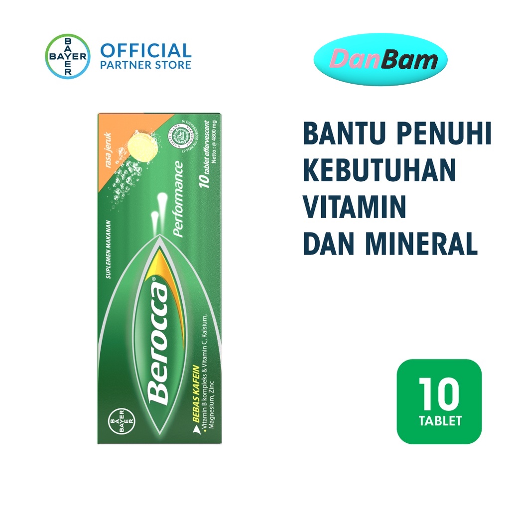 Berocca Multivitamin B kompleks Rasa Jeruk 10 Tablet