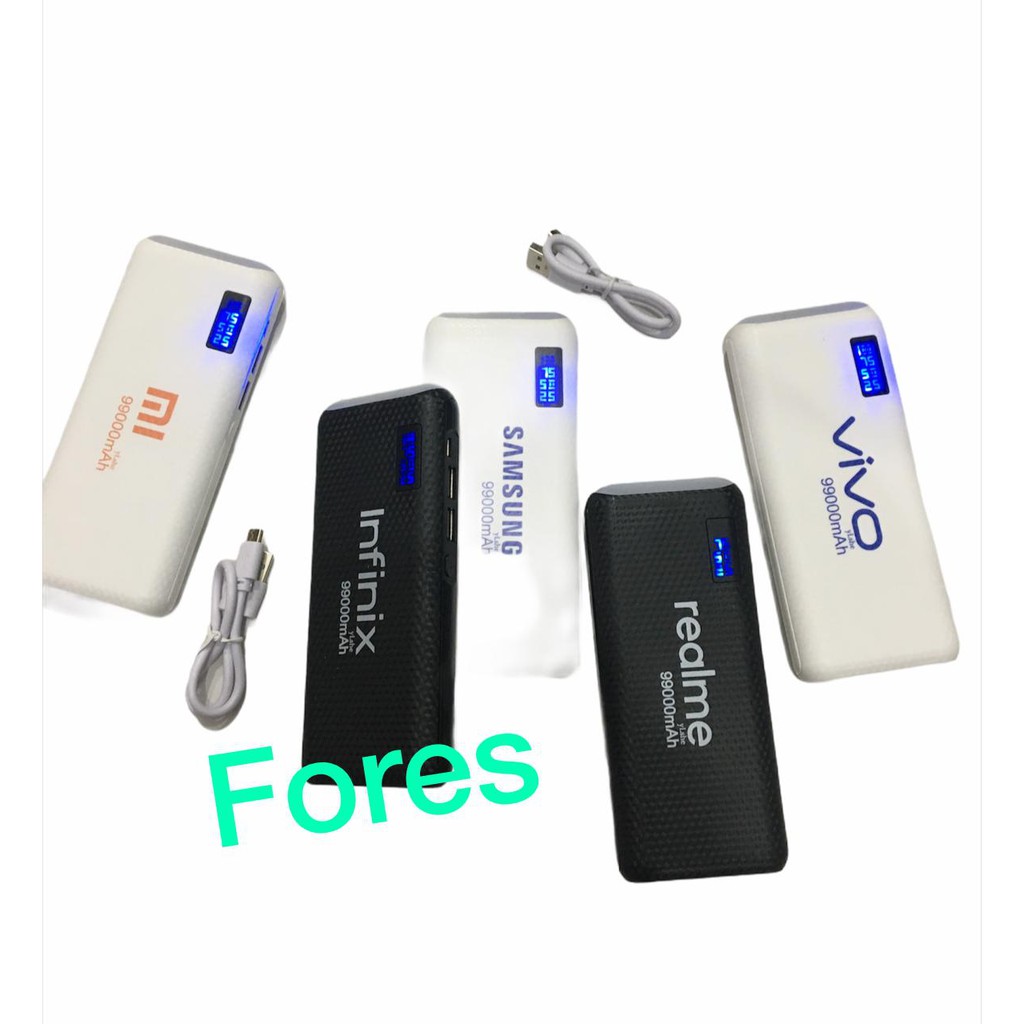 powerbank 99000mah smart for more di gital samsung infinix mi vivo oppo