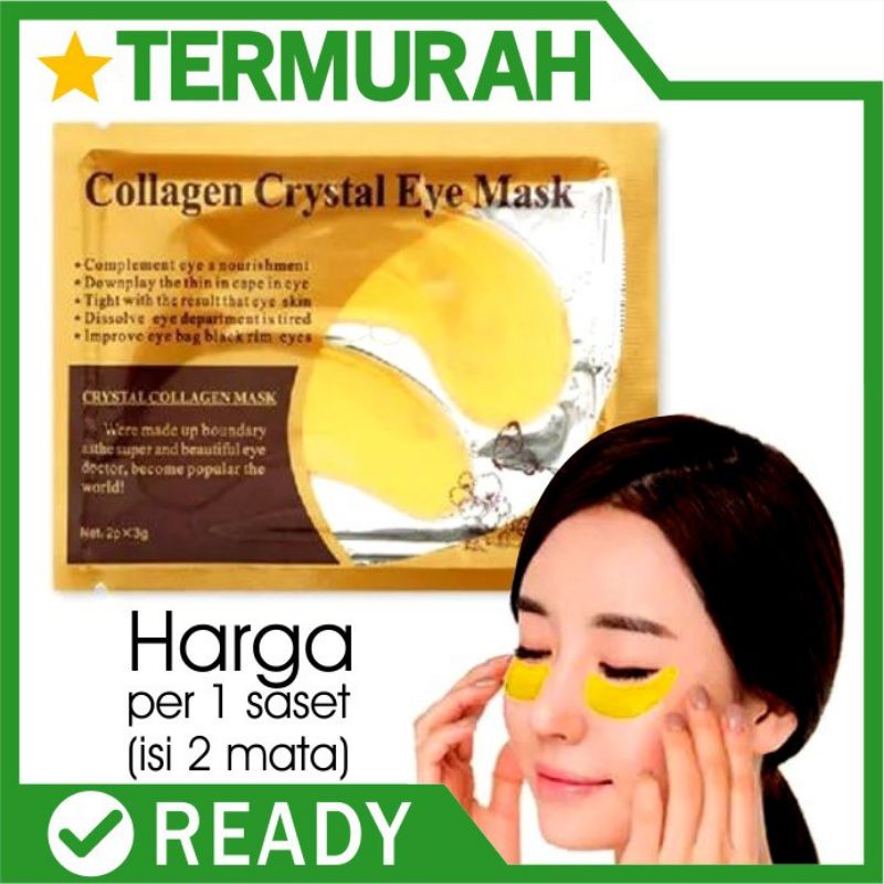 COD GRATIS Masker Mata Crystal Collagen Gold / Mata Panda / eye bag mask original aman