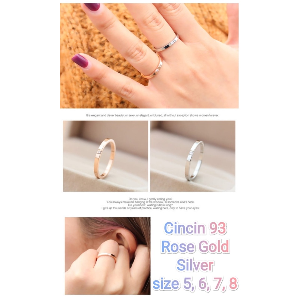 Cincin 93 Fashion wanita Cincin Unik Lucu Keren Elegant Minimalis /Deluna/ BS