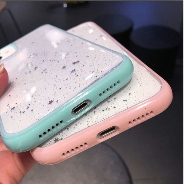 Soft Case Transparan Motif Bintang Glitter Untuk iPhone 11 11ProMax 6Plus 7 / 8SE20 7 / 8Plus Xs Xr Max