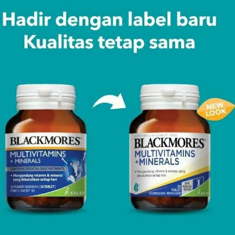 Blackmores Multivitamin dan Mineral 30 Caps