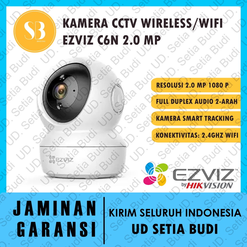 Kamera CCTV Wireless Wifi 2 MP Ezviz Hikvision C6N