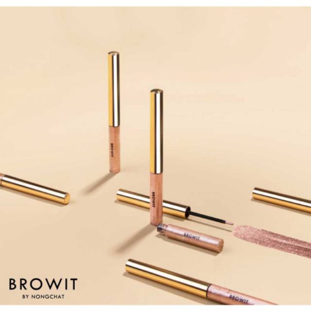 BROWIT BY NONGCHAT Glit &amp; Glow Eyeglitter Elegant Liquid Eyeshadow Thailand / Eye Shadow / Gold