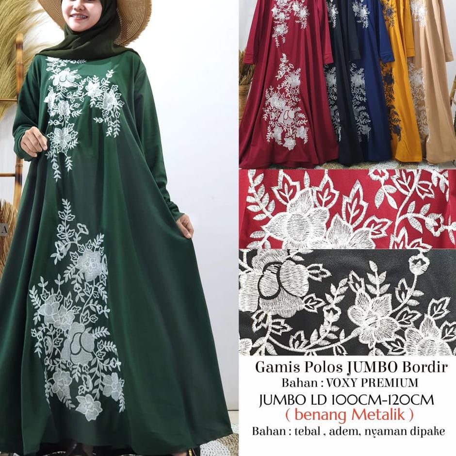 Terkini westylis Gamis Bordir Sultan Pum ( Real Pick