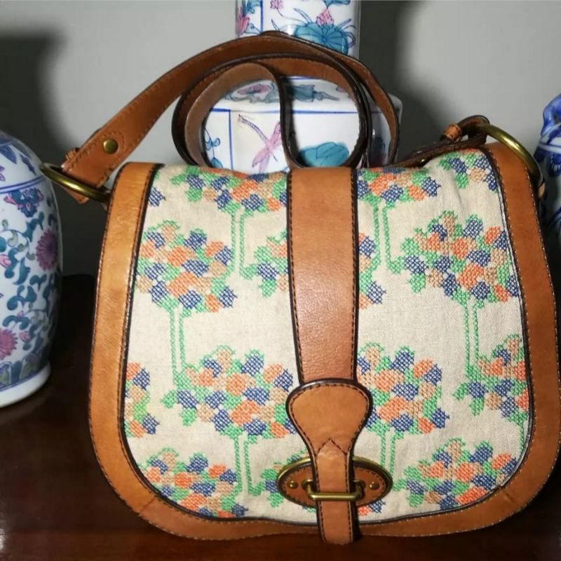 Tas Fossil VRI Embroidery Vintage Original