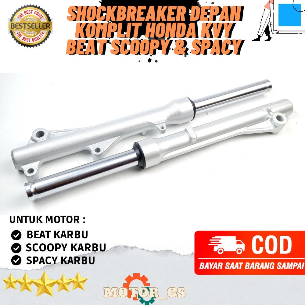 Sok Shockbreaker Depan Tabung Honda Beat Karbu Scoopy Vario Karbu, Spacy Karbu ( 51400-KVY-871)